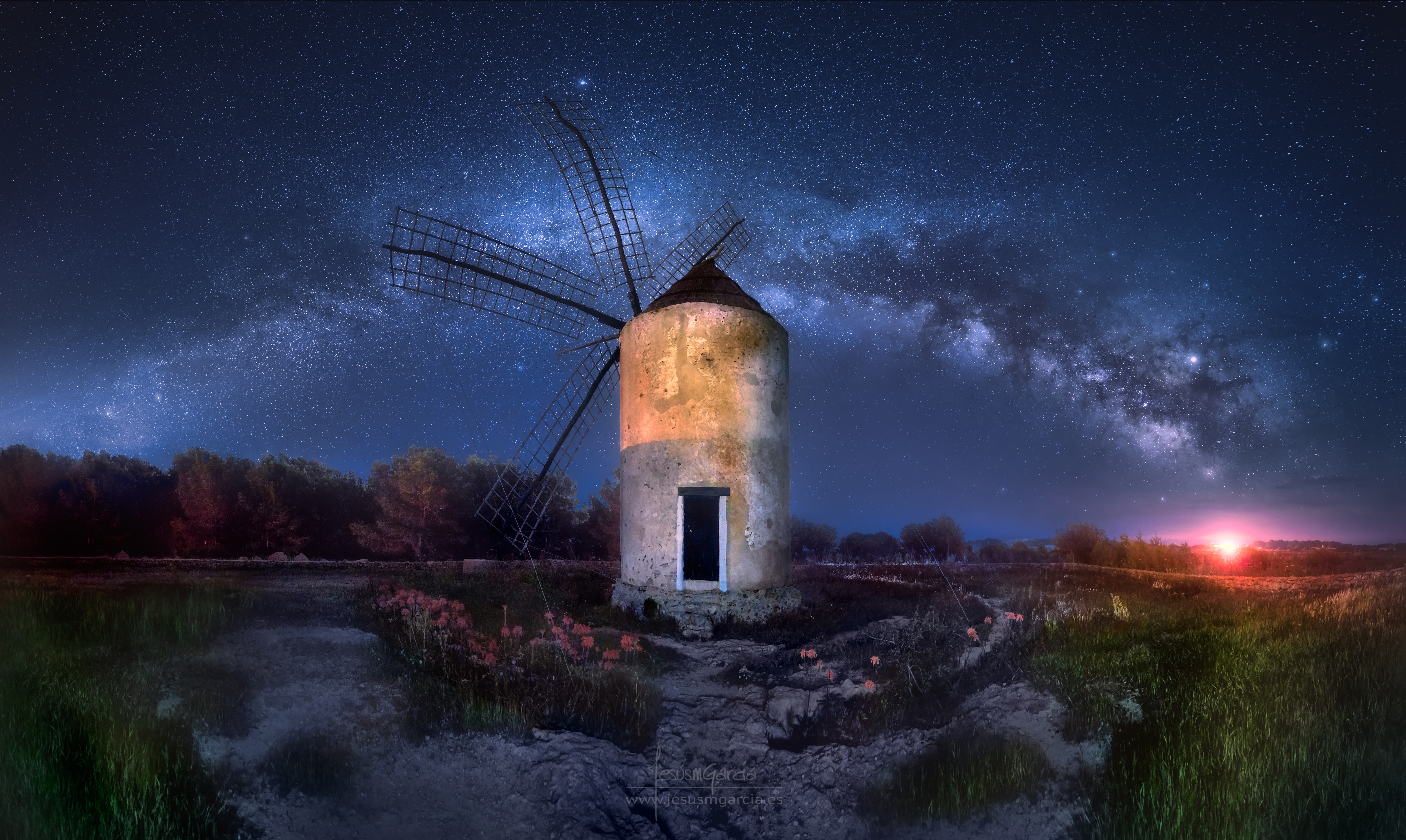 The Windmill and Milky Way Arco de la Vía Láctea - Formentera